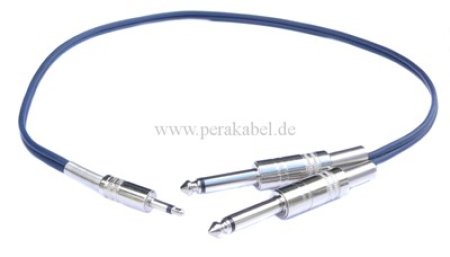 Klinkenstecker 3,5mm mono auf 2 Klinkenstecker 6,3mm mono