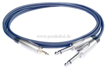 Klinkenstecker 3,5mm mono S auf 2x Miniklinkenstecker 6,3mm mono S (8x4)
