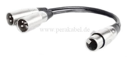 XLR-Buchse 5 polig auf 2 x XLR-Stecker 3 polig (S)