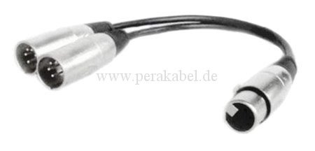 XLR-Buchse 5 polig auf 2 x XLR-Stecker 5 polig (S)