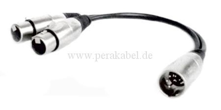 XLR-Stecker 5 polig auf 2 x XLR-Buchsen 5 polig (S)