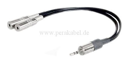 Miniklinkenstecker 2,5mm stereo auf 2 Miniklinkenbuchsen 2,5mm stereo    0,2m