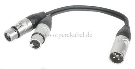 Y-Kabel (symmetrisch) XLR-Stecker auf 2 x XLR-Buchsen (DAP X-type)