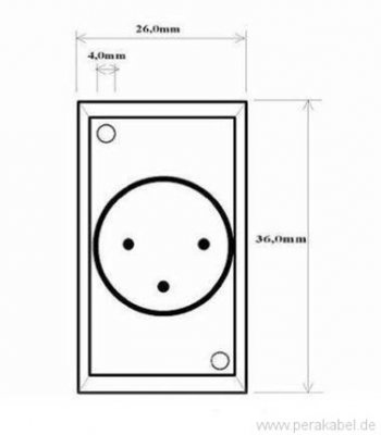 XLR Flanschbuchse Einbau  ( vergoldet )