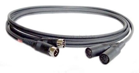 Midikabel-Verlängerung Zwillings-Kabel ( DIN-Stecker/Buchsen plastik )