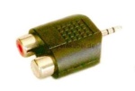 2 RCA(Cinch)-Buchsen auf Miniklinkenstecker 2,5mm stereo