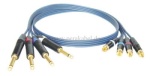 4x Klinkenstecker 6,3mm mono NP2X-B auf 4x RCA-Stecker NYS 373
