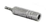 Klinkenbuchse 6,3mm stereo auf Miniklinkenstecker 3,5mm stereo metall