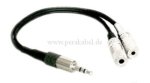 Miniklinkenstecker 3,5mm auf 1xMinikl.buchse 2,5mm und 1xMinikl.buchse 3,5mm (stereo) Splitt 0,2m