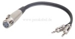 XLR-Buchse 4 polig auf 2x Miniklinkenstecker 3,5mm  0,2m