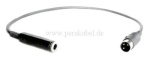 DIN-Stecker 3pol auf Klinkenbuchse 6,3mm mono ( DIN-Stecker Pin 1 belegt )