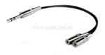 Klinkenstecker 6,3mm stereo auf 2 x Minikl.buchse 2,5mm stereo  0,2m
