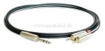 Klinkenstecker 6,3mm stereo (S) auf 2x Miniklinkenstecker 3,5mm mono S (8x4/2x 0,22qmm)