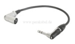 Klinkenstecker 6,3mm stereo gewinkelt auf XLR m  gewinkelt
