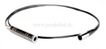 Mini XLR-Stecker 3pol ( Pin 2+1 belegt )  auf Klinkenbuchse 6,3mm mono 2pol