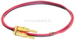 2 Bananenstecker auf 2 abisolierte Innenleiter-HiFi Lautsprecherkabel 6x3