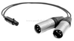 Mini XLR-Buchse 5 polig auf 2x XLR-Stecker 3 polig