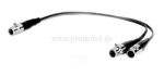 Mini XLR-Buchse 3pol auf 2 Mini XLR-Buchsen 3pol
