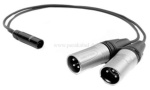 Mini XLR-Stecker 5 polig auf 2x XLR-Stecker 3 polig