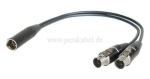 Mini XLR-Stecker RT3MC-B auf 2 Mini XLR-Buchsen RT3FC-B