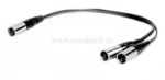 Mini XLR-Stecker 3pol auf 2 Mini XLR-Stecker 3pol