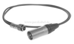 Mini XLR-Kabel SC-Cicada SO-D14 2x0,14qmm-Mini XLR-Stecker ( mit Überwurfmutter ) auf XLR-Stecker