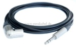 Professionelles Kabel-Klinkenstecker 6,3mm Stereo auf XLR-Stecker gewinkelt (Neutrik)