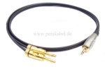 Messleitung-Miniklinkenstecker 3,5mm mono (S) auf 2 x Bananenstecker 4mm vergoldet