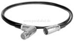 XLR-Stecker 5polig  auf XLR-Buchse gewinkelt 5polig  ( Schirm an Gehäuse )