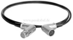 XLR-Stecker gewinkelt 5polig  auf XLR-Buchse gewinkelt 5polig  ( Schirm an Gehäuse )