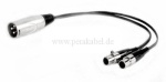 XLR-Stecker 3pol auf 2 Mini XLR-Buchsen 3pol