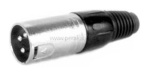 XLR-Stecker 3pol Spannzangen Zugentlastung ( Schraubkappe plastik )